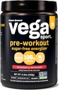 Vega Sport Sugar Free Energizer, Lemonade de fraise - Poudre de pré-entraînement pour les femmes et les hommes, soutient l'énergie et la focalisation, électrolytes, végétalien, kéto, sans gluten, non OGM, 4,3 oz