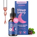 SleepBerry Mélatonine liquide pour les enfants - Aide naturelle au sommeil avec la mûre aînée et la vitamine D - stimule le système immunitaire pendant qu'ils dorment (1 Fl oz)