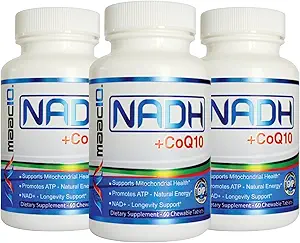 MAAC10 NADH + CoQ10 Comprimés à croquer (3-paquet - 180 comprimés)