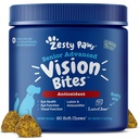 Zesty Paws Eye Supplement pour chiens - Support de la vision avec les antioxydants et les acides gras Omega 3 - 90 Chews