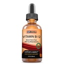 Vitamine B12 gouttes liquides sublinguales - méthylcobalamine, VIT B 12 supporte l'énergie, l'absorption maximale, 3000mcg par service, 60 portions, non-OGM, végétalien amical, fabriqué aux États-Unis