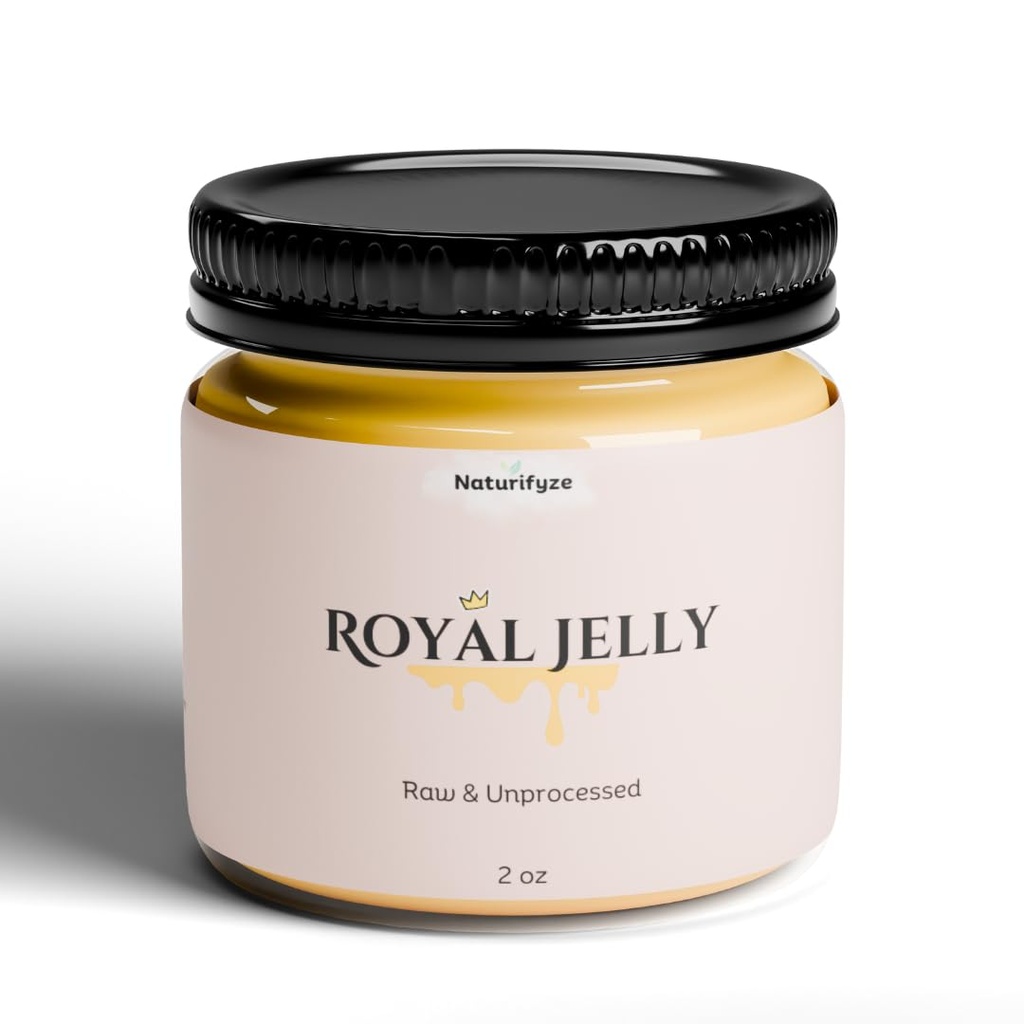 Jelly Royal 100% Pure - cru et non traité, emballé avec des vitamines et des acides aminés, soin naturel (2oz)