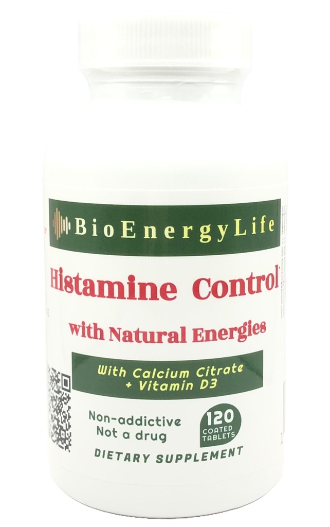 Contrôle de l'histamine avec les énergies naturelles - 120 comprimés - avec les fréquences naturelles des enzymes HNMT et DAO pour aider à contrôler les niveaux d'histamine