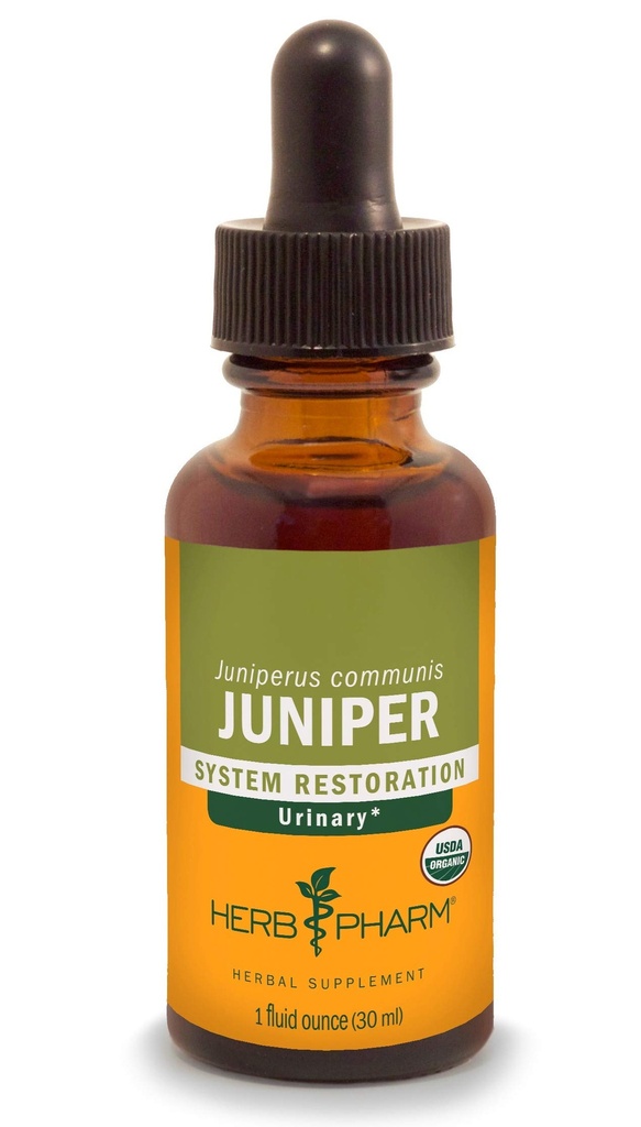 Extrait liquide biologique certifié Herb Pharm pour le soutien du système urinaire Juniper 1 Fl Oz