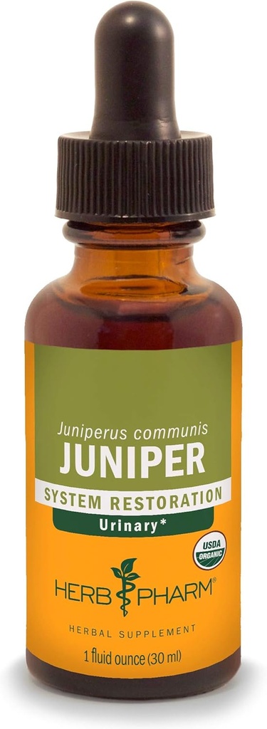Extrait liquide biologique certifié Herb Pharm pour le soutien du système urinaire Juniper 1 Fl Oz
