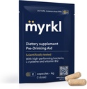 Supplément pré-buveur unique pour le soutien de la santé du foie, aide l'énergie matinale avec probiotique à haut rendement, L Cysteine et vitamine B12, soirée sociale, essentiels de fête et de vacances, 10 capsules