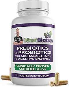 Vosbiotiques Prébiotiques et probiotiques pour les hommes et les femmes - Enzymes digestifs avec probiotiques et prébiotiques Résistant à l'acide - Probiotiques pour la santé des femmes et des hommes