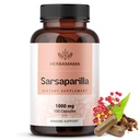 HerbAMAMA Sarsaparilla Capsules de racine - 1000mg Sarsaparilla Poudre pour le nettoyage du foie à base de plantes - Vegan, Supplément du foie non-OGM Smiliax