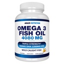 Arazo Nutrition Sauvage pris Omega 3 Huile de poisson – 90 gels mous – 4 080mg High EPA 1200mg DHA 900mg Arôme de citron Softgels sans Burpless