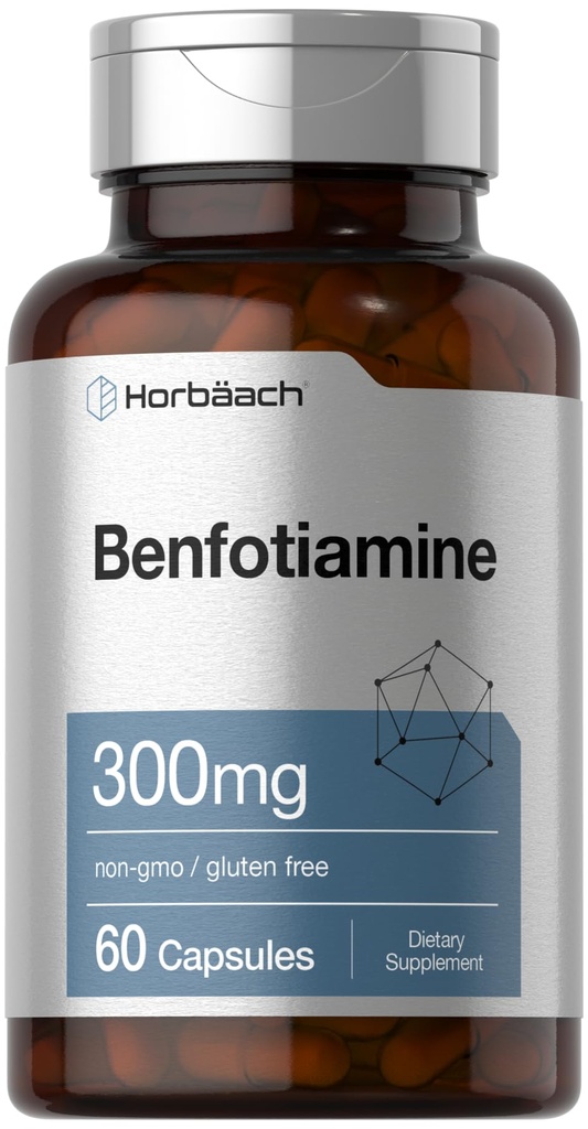 Horbäach Benfotiamine 300mg.60 Capsules.