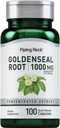 Piping Rock Capsules de racines de selle d'or de 1000mg de 100 pilules de supplément à base de plantes de l'extrait concentré de non-OGM, sans gluten