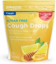 Soins de base Sucre sans sucre Miel Citron Toux gouttes, 140 Compte (Comparer avec Halls)