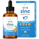 NutraChamps gouttes de zinc liquide pour les enfants, gouttes de zinc ionique amélioré avec la vitamine C pour les enfants, sans sucre 4 oz, végétalien et non-OGM, Tangerine, 60 portions, 2 mois d'approvisionnement