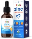 NutraChamps gouttes de zinc liquide pour les enfants, gouttes de zinc ionique amélioré avec la vitamine C pour les enfants, sans sucre 4 oz, végétalien et non-OGM, Tangerine, 60 portions, 2 mois d'approvisionnement