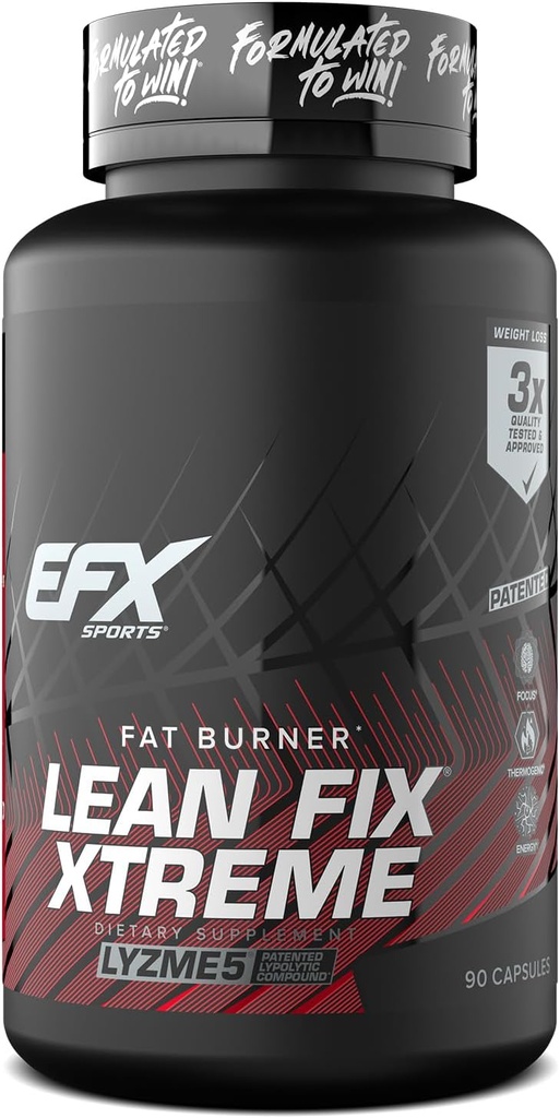 EFX Sports Lean Fix Xtreme.com Supplément de perte de poids.com Multi-breveté, formule de combustion des graisses..Propulsé par Lyzme.