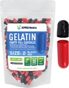 XPRS Nutra Taille 2 Capsules vides - 100 Capsules de gélatine vides de compte - Pills Bricolage Capsule Remplissage - Pure Pilule de gel pour Do-It-Youlf Suppléments (Noir/Rouge)