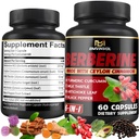 Supplément berbère avec cannelle Ceylan, curcuma, artichaut, chardon de lait - Pilules de supplément de HCl berbère - 60 capsules [2 mois]