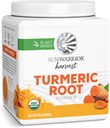 Sunwarrior poudre de racine de curcuma biologique pur cru en poudre pour les smoothies au four et le curry.