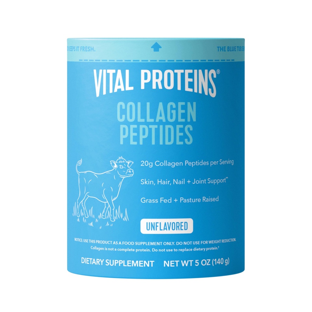 Protéines vitales Collagène Peptides Supplément en poudre pour la peau Nail articulaire santé ou soutien - Collagène hydrolysé - non aromatisé, 7 portions