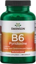 Swanson B6 Pyridoxine - Supplément de vitamine favorisant la santé cardiovasculaire et le métabolisme énergétique - Formule naturelle favorisant le mieux-être général - (250 capsules, 100 mg chacune)