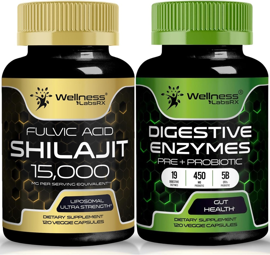 BIEN-ÊTRE LABSRX Enzymes digestifs Capsules de Shilajit