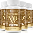 1500 MG NAD+ liposomique, 98%+ Absorption, NAD+ Supplément pour les femmes et les hommes avec TMG, pour la défense du vieillissement, énergie cellulaire, coeur et fonction cérébrale, longévité, 240 Softgels