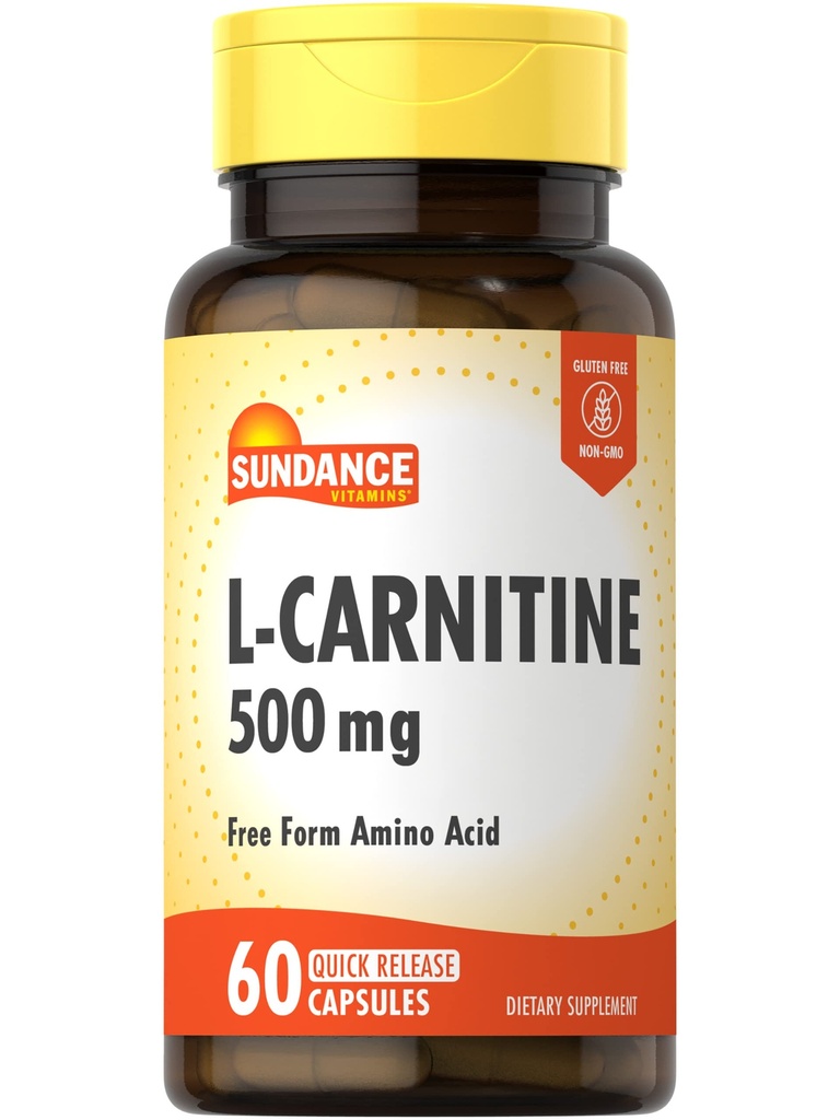 Sundance L-Carnitine Tartrate Supplément 500mg.60 Capsules.
