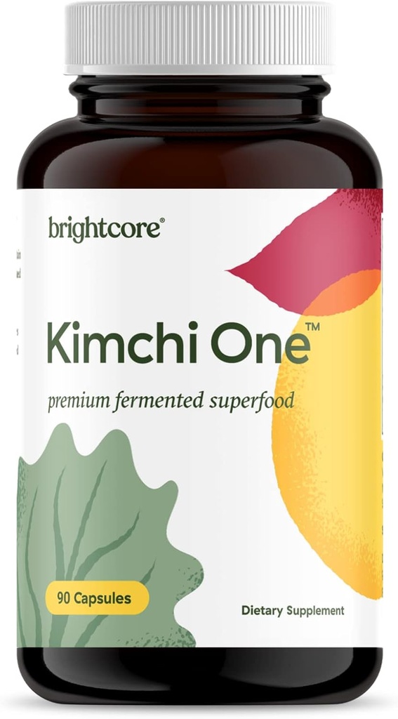 Nutrition - Kimchi One, Kimchi Capsules en poudre, Probiotiques, Enzymes, et Supplément antioxydant, Premium Gut Health Superfood pour le bien-être général, sans gluten, 90 Capsules Vegan