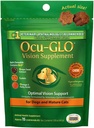 Supplément Ocu-GLO Cat & Dog Senior pour le soutien des yeux - Suppléments vitaminiques pour petits et grands animaux de compagnie avec lutéine, acides gras oméga-3, extrait de graines de raisin et antioxydants