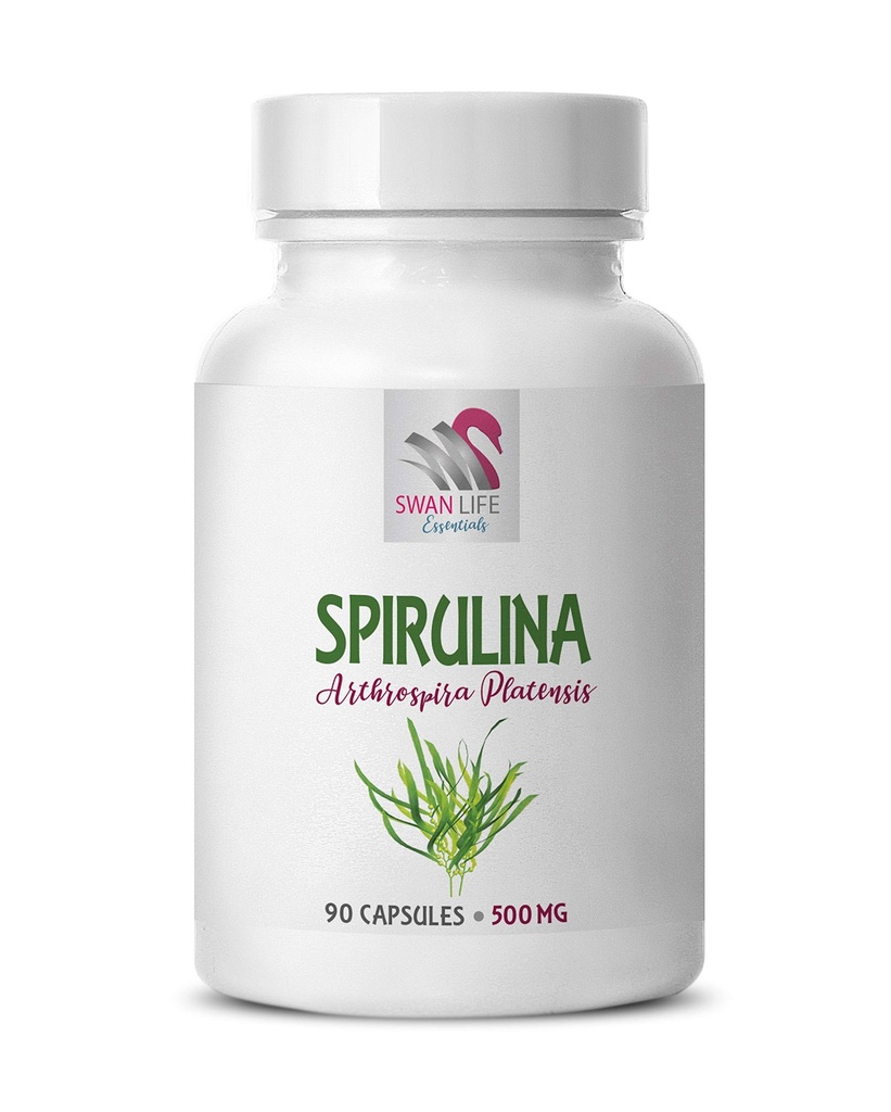spiruline et chlorella capsules - bits énergétiques spiruline chlorella comprimés - SPIRUILINA 500MG - spiruline comprimés - spiruline et chlorella poudre biologique - Spiruline Herbal Complements - 1 flacon