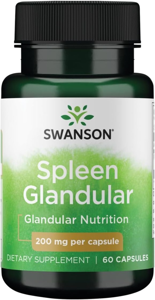 Swanson Spleen brut Glandulaire 200 Milligrammes 60 Capsules