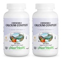 Maxi Health Chocable Calcium Complex – Vanilla Flavor Vitamine D3 et Magnésium Chewables pour aider à soutenir les os – supplément de magnésium et de calcium pour les femmes et les hommes (180 comtes, paquet de 2)