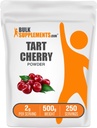 BulkSupplements.com Tart Cherry Poudre - Poudre de fruits, Tart Cherry Suppléments - Source antioxydante, sans gluten et sans sucre ajouté, 2g par portion, 500g (1,1 lb) (paquet de 1)