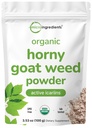 Maximum Strength Bio Pure Horny Goat Weed avec des icariines actives pour les hommes et les femmes, 100 Grams, Poudre Epimedium biologique pour l'énergie et le système immunitaire Booster, sans remplissage et végétalien amical