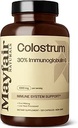 Supplément Colostrum 1000mg, 120 Capsules, 30% IgG, Bovin Colostrum, Prise en charge du système immunitaire