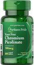 Puritans Pride Chromium Picolinate 500 Mg de levure libre, 100 comte