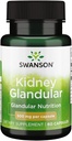 Swanson Raw Rein Glandulaire 500 Milligrammes 60 Capsules