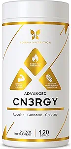 Forma Nutrition Advanced CN3RGY – 120 Capsules, 1000mg L-Leucine, 400mg L-Carnitine, 400mg Creatine HCl par portion.