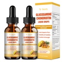 (2 paquets) Glucosamine Chondroitine MSM Soutien santé mixte - supplément de sulfate de chondroitine Turmère, Quercetin, Bromelain, MSM Huile