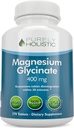 Glycinate de magnésium 400mg - 270 comprimés de magnésium (pas capsules) - 400 mg Magnésium élémentaire - hautement biodisponible - Végétarien et végétalien - pour améliorer le sommeil, le stress et la défense des crampes