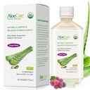 AloeCure USDA Bio Aloe Vera Saveur de raisin de jus, faite dans les 12 heures de la récolte - pur Aloe Vera supplément de santé digestif et immunitaire, aide à maintenir l'acidité équilibrée de l'estomac, 16.7oz Bouteille