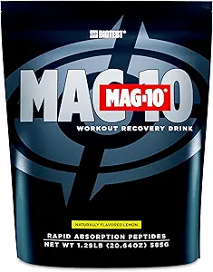 Biotest MAG-10 Après l'entraînement - 2X gains musculaires, 15 portions - 20g Di/Tri-Peptides, 7g HBCD, 3,5g Isomatulose - Citron