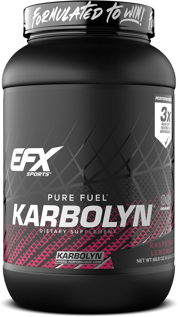 EFX Sports Karbolyn Carburant (en poudre d'hydrate de carbone à absorption rapide) Charge de glucides, énergie soutenue, récupération rapide (sans stimulant) 35 portions