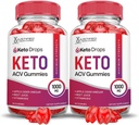 Laboratoires justifiés (2 pack Keto dépose Keto ACV Gummies Advanced Formula 1000MG Formulé avec de la poudre de jus de betterave de grenade B12 Vegan Non OGM 120 Gummys