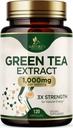 Green Tea Extract 1000mg Per Serving - Standardized 45% EGCG & 98% Polyphenols - 3X Strength Green Tea Pills for Energy, Supports Heart Health, Herbal Supplement, Vegan, Bottled in USA - 120 Capsules
