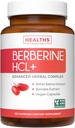 Supplément berbère (non-OGM et végétarien) Berberine HCL Plus Bitter Melon & Banaba Capsules d'extrait de feuille - Berberine 500mg Chaque, 1000mg par portion - Activateur métabolique AmpK - 120 capsules (pas de pilules)