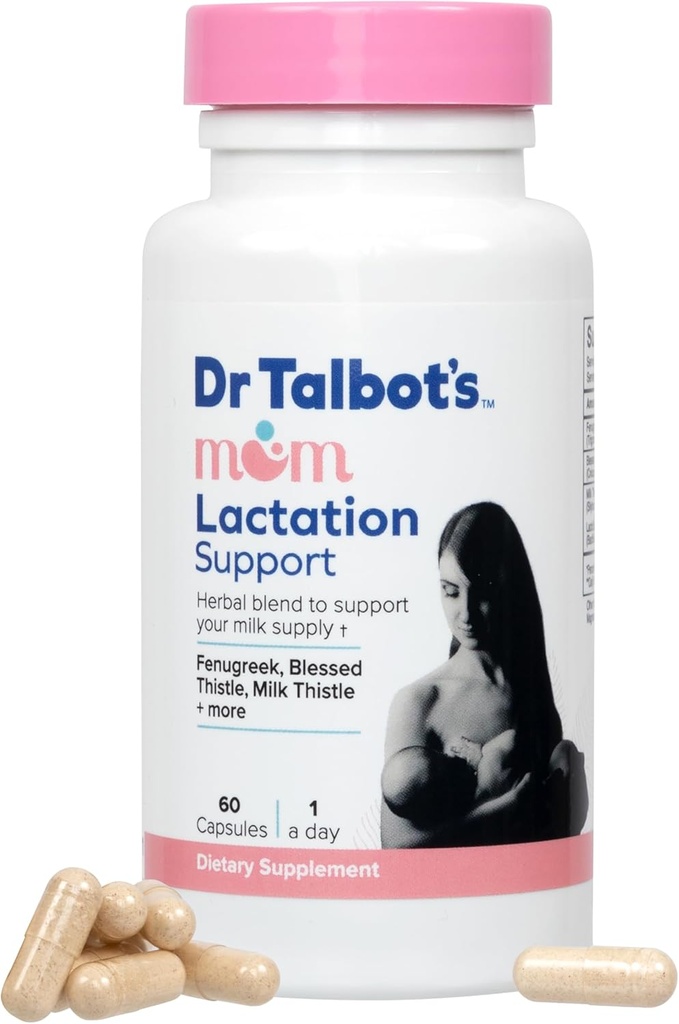 Supplément de soutien à l'allaitement probiotique de la mère Talbot - Mélange à base de plantes de fénugreek, de chardon béni, de chardon de lait et plus - 60 capsules