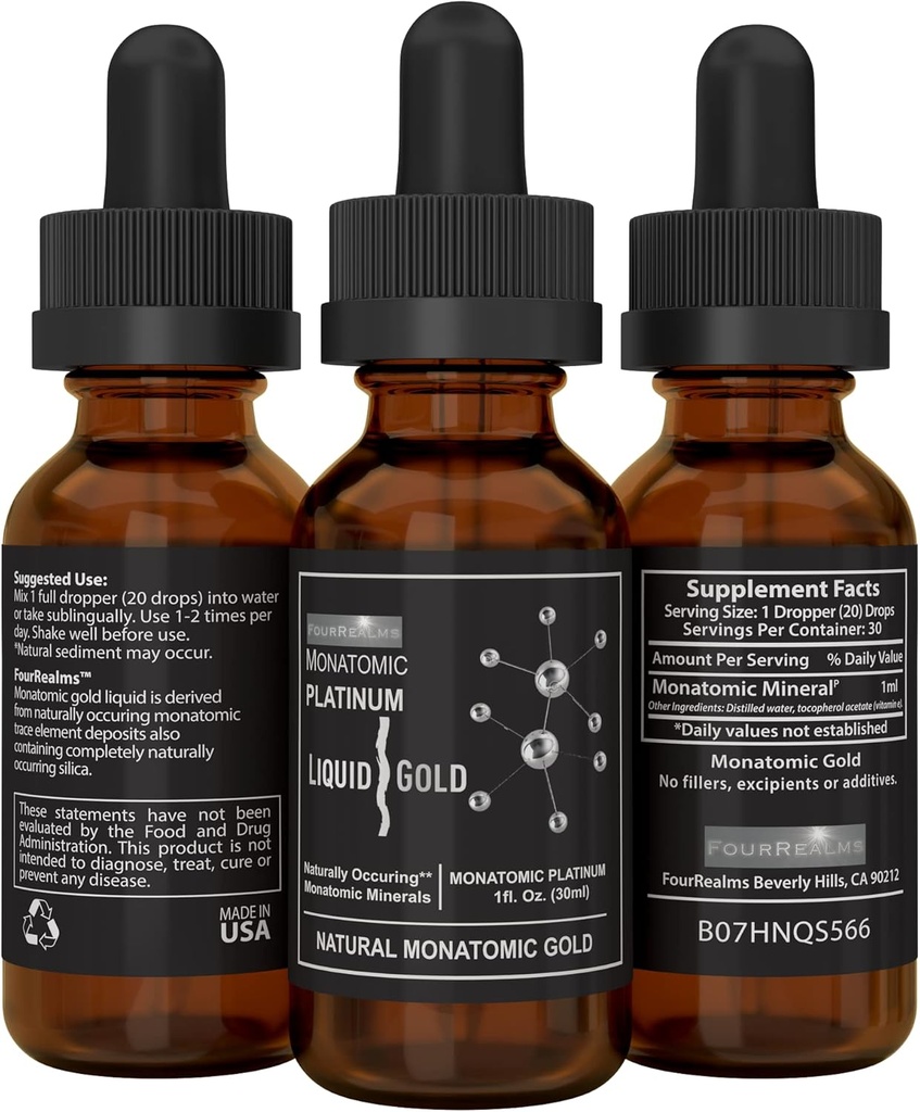 ORMUS monoatomique - Platine monoatomique, Orme monoatomique 1oz