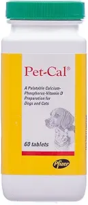 Supplément de formule de calcium pour les onglets pour animaux de compagnie, compte 60