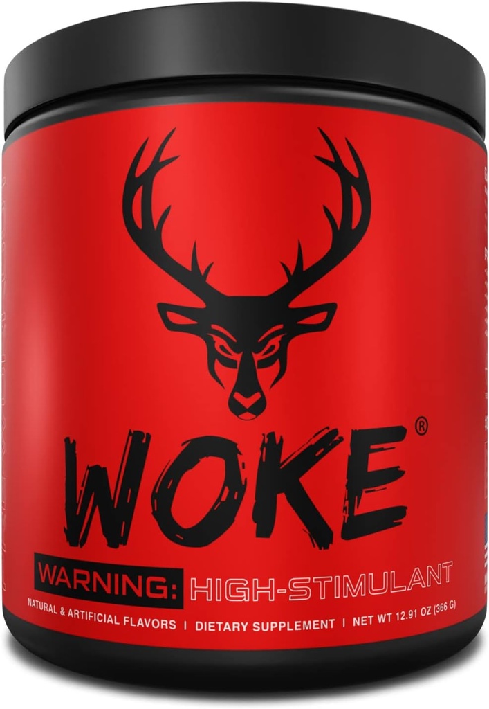 Enroulé - Woke - HIGH STIM Pre Workout - Meilleure dégustation - Focus Nootropic, pompe, force et croissance, 30 portions (Blood Raz)